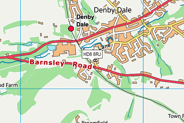 HD8 8RJ map - OS VectorMap District (Ordnance Survey)