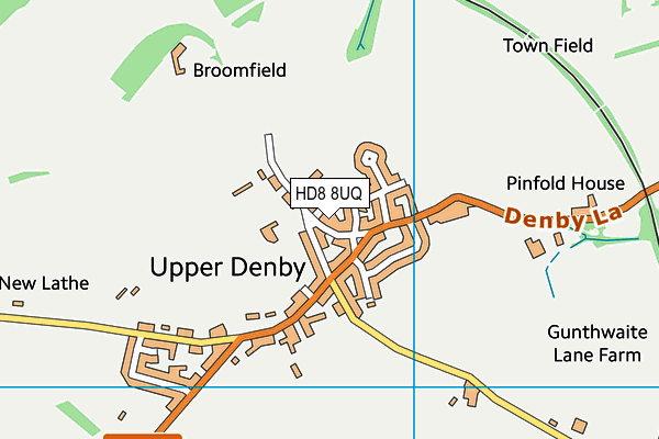 HD8 8UQ map - OS VectorMap District (Ordnance Survey) HD8 8UQ map - OS VectorMap District (Ordnance Survey)