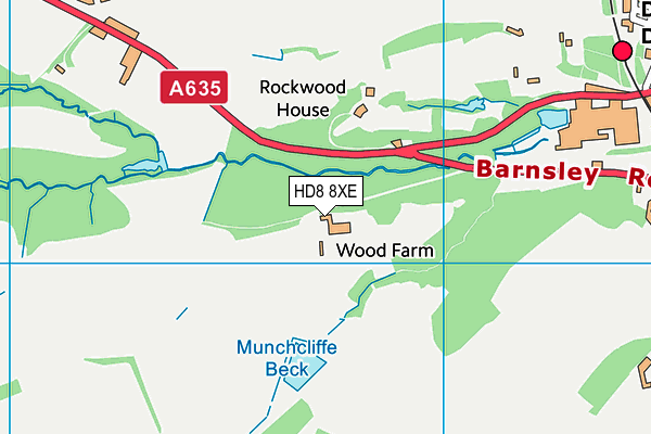 HD8 8XE map - OS VectorMap District (Ordnance Survey) HD8 8XE map - OS VectorMap District (Ordnance Survey)