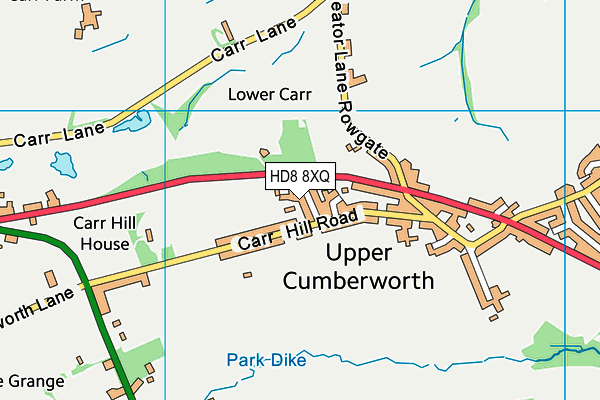 HD8 8XQ map - OS VectorMap District (Ordnance Survey)