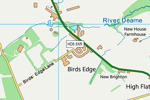 HD8 8XR map - OS VectorMap District (Ordnance Survey)