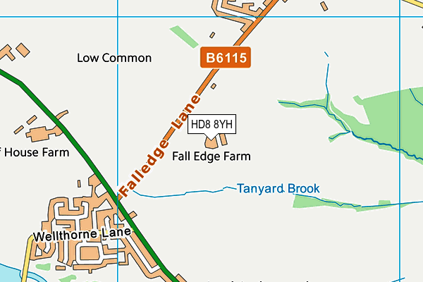 HD8 8YH map - OS VectorMap District (Ordnance Survey) HD8 8YH map - OS VectorMap District (Ordnance Survey)