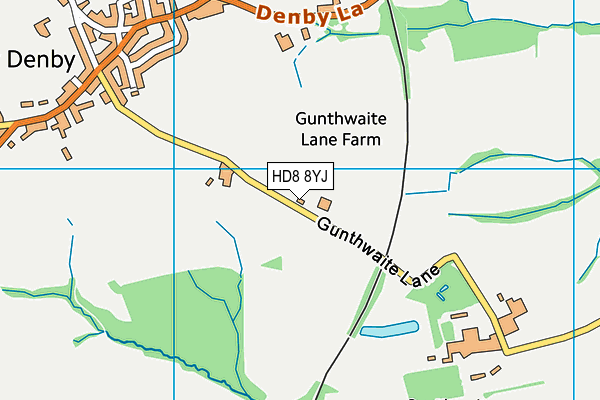 HD8 8YJ map - OS VectorMap District (Ordnance Survey) HD8 8YJ map - OS VectorMap District (Ordnance Survey)