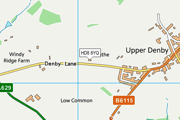 HD8 8YQ map - OS VectorMap District (Ordnance Survey) HD8 8YQ map - OS VectorMap District (Ordnance Survey)