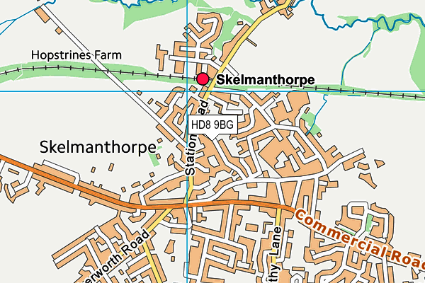 HD8 9BG map - OS VectorMap District (Ordnance Survey) HD8 9BG map - OS VectorMap District (Ordnance Survey)