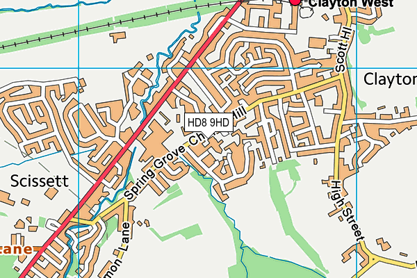 HD8 9HD map - OS VectorMap District (Ordnance Survey) HD8 9HD map - OS VectorMap District (Ordnance Survey)