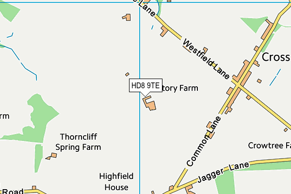 HD8 9TE map - OS VectorMap District (Ordnance Survey) HD8 9TE map - OS VectorMap District (Ordnance Survey)