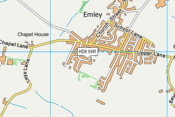 HD8 9XR map - OS VectorMap District (Ordnance Survey) HD8 9XR map - OS VectorMap District (Ordnance Survey)