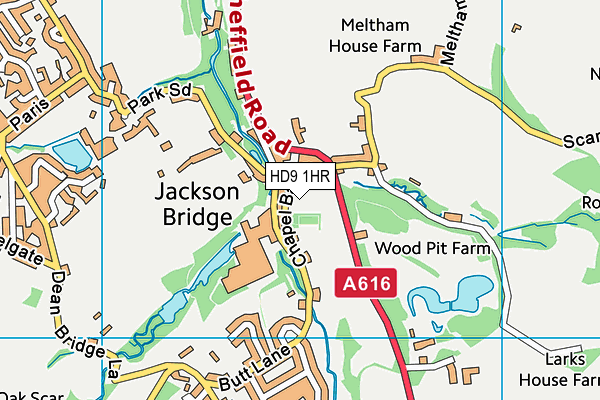 HD9 1HR map - OS VectorMap District (Ordnance Survey) HD9 1HR map - OS VectorMap District (Ordnance Survey)