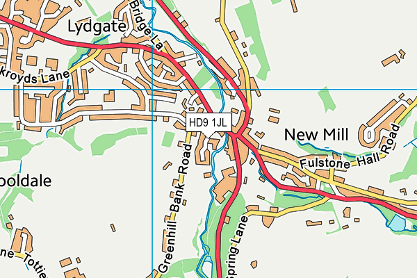 HD9 1JL map - OS VectorMap District (Ordnance Survey)
