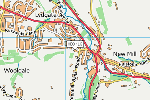 HD9 1LG map - OS VectorMap District (Ordnance Survey) HD9 1LG map - OS VectorMap District (Ordnance Survey)