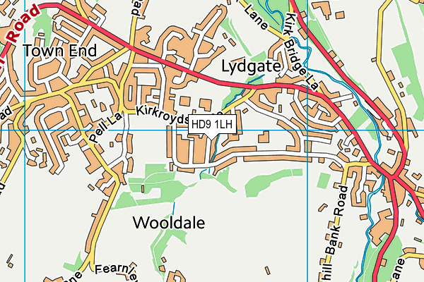 HD9 1LH map - OS VectorMap District (Ordnance Survey) HD9 1LH map - OS VectorMap District (Ordnance Survey)