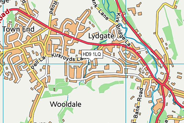 HD9 1LQ map - OS VectorMap District (Ordnance Survey)