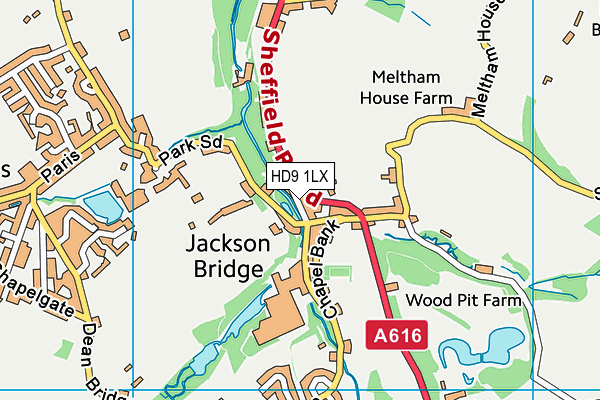 HD9 1LX map - OS VectorMap District (Ordnance Survey) HD9 1LX map - OS VectorMap District (Ordnance Survey)