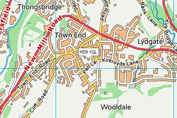 HD9 1QL map - OS VectorMap District (Ordnance Survey) HD9 1QL map - OS VectorMap District (Ordnance Survey)