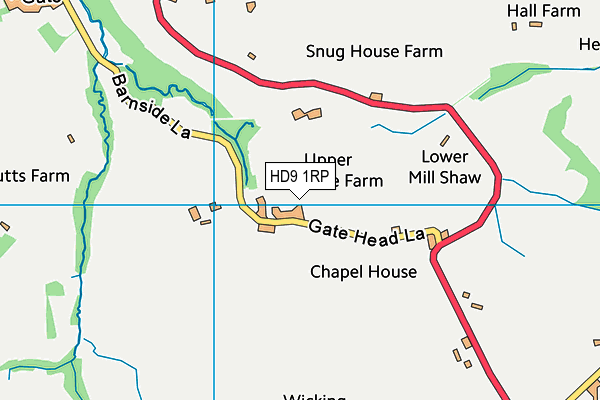 HD9 1RP map - OS VectorMap District (Ordnance Survey) HD9 1RP map - OS VectorMap District (Ordnance Survey)