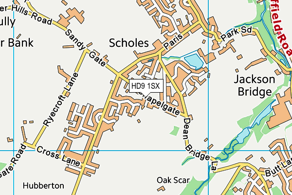 HD9 1SX map - OS VectorMap District (Ordnance Survey) HD9 1SX map - OS VectorMap District (Ordnance Survey)