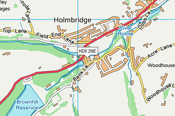 HD9 2NE map - OS VectorMap District (Ordnance Survey) HD9 2NE map - OS VectorMap District (Ordnance Survey)