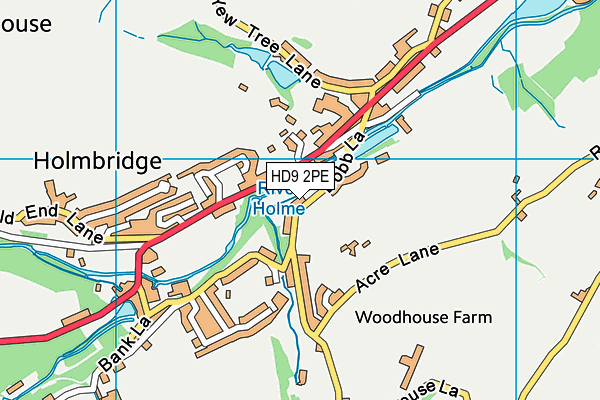 HD9 2PE map - OS VectorMap District (Ordnance Survey) HD9 2PE map - OS VectorMap District (Ordnance Survey)