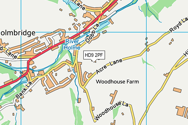 HD9 2PF map - OS VectorMap District (Ordnance Survey) HD9 2PF map - OS VectorMap District (Ordnance Survey)