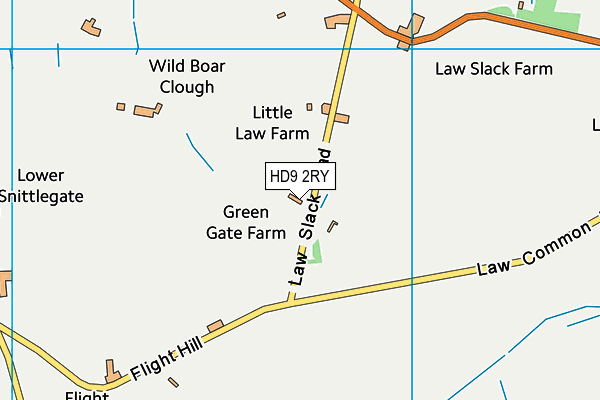HD9 2RY map - OS VectorMap District (Ordnance Survey) HD9 2RY map - OS VectorMap District (Ordnance Survey)