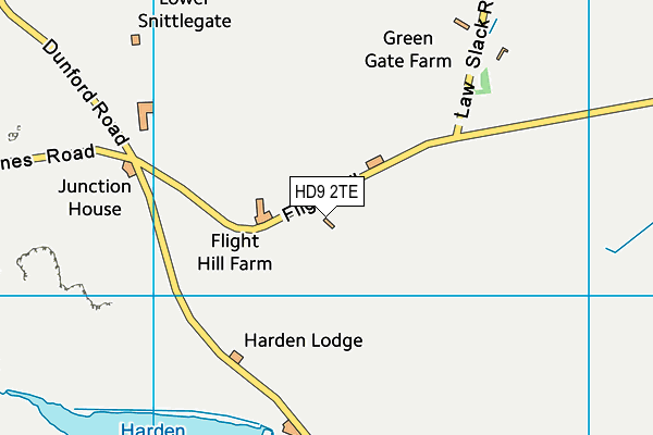 HD9 2TE map - OS VectorMap District (Ordnance Survey) HD9 2TE map - OS VectorMap District (Ordnance Survey)