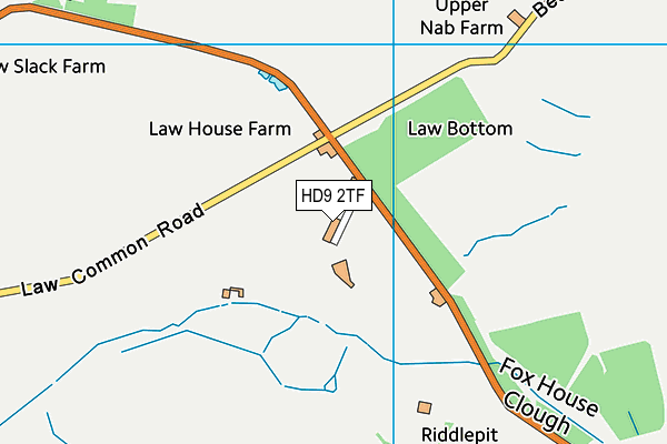 HD9 2TF map - OS VectorMap District (Ordnance Survey) HD9 2TF map - OS VectorMap District (Ordnance Survey)