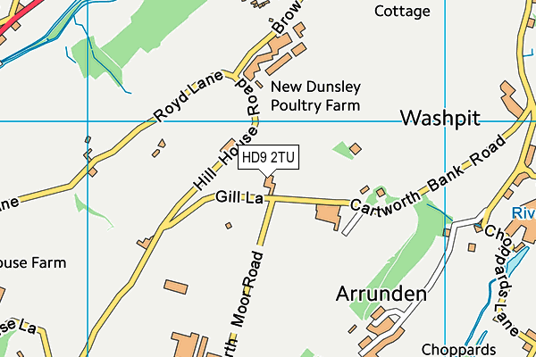 HD9 2TU map - OS VectorMap District (Ordnance Survey) HD9 2TU map - OS VectorMap District (Ordnance Survey)