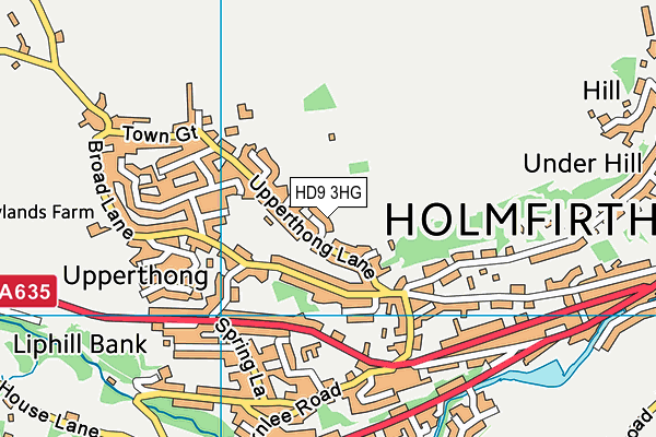 HD9 3HG map - OS VectorMap District (Ordnance Survey) HD9 3HG map - OS VectorMap District (Ordnance Survey)