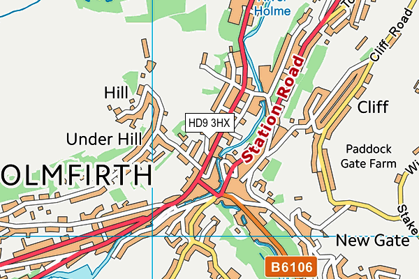 HD9 3HX map - OS VectorMap District (Ordnance Survey) HD9 3HX map - OS VectorMap District (Ordnance Survey)