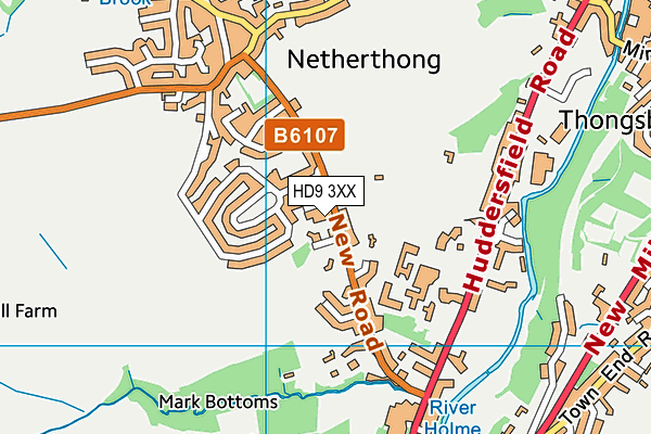 HD9 3XX map - OS VectorMap District (Ordnance Survey) HD9 3XX map - OS VectorMap District (Ordnance Survey)
