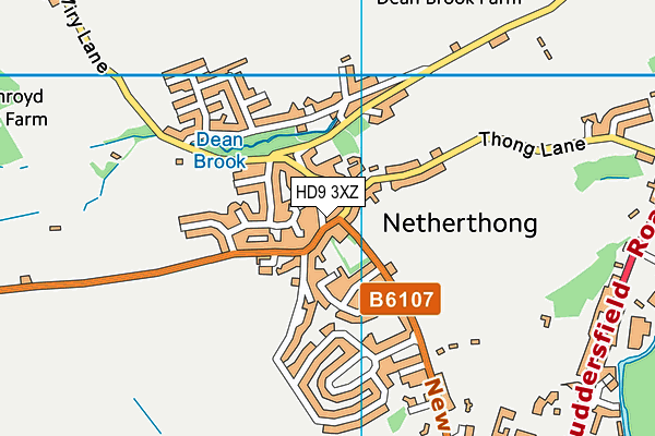 HD9 3XZ map - OS VectorMap District (Ordnance Survey) HD9 3XZ map - OS VectorMap District (Ordnance Survey)