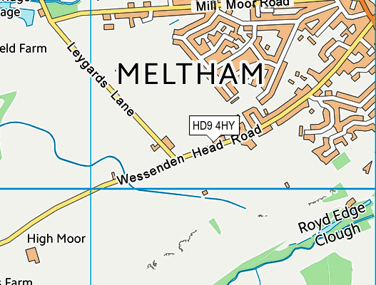 HD9 4HY map - OS VectorMap District (Ordnance Survey) HD9 4HY map - OS VectorMap District (Ordnance Survey)