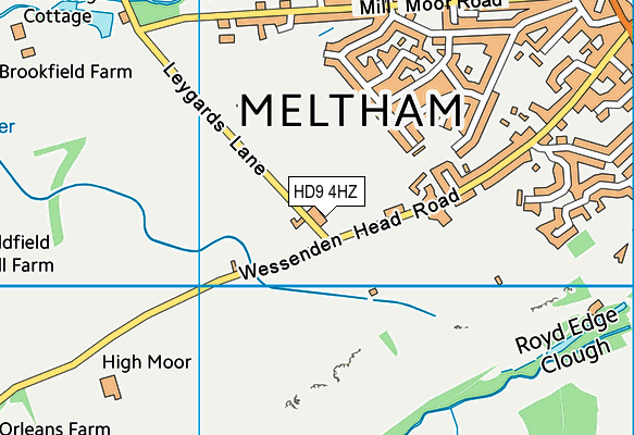 HD9 4HZ map - OS VectorMap District (Ordnance Survey) HD9 4HZ map - OS VectorMap District (Ordnance Survey)
