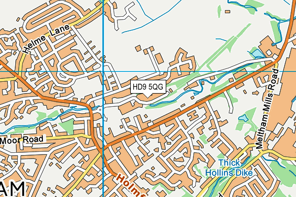 HD9 5QG map - OS VectorMap District (Ordnance Survey) HD9 5QG map - OS VectorMap District (Ordnance Survey)