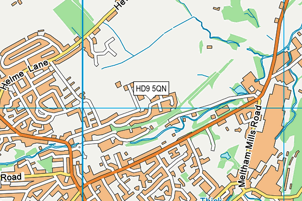HD9 5QN map - OS VectorMap District (Ordnance Survey) HD9 5QN map - OS VectorMap District (Ordnance Survey)