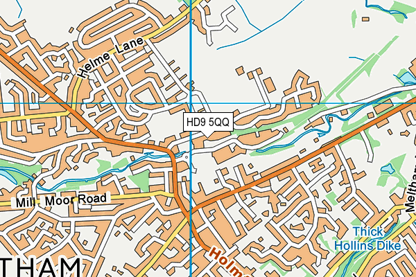 HD9 5QQ map - OS VectorMap District (Ordnance Survey) HD9 5QQ map - OS VectorMap District (Ordnance Survey)