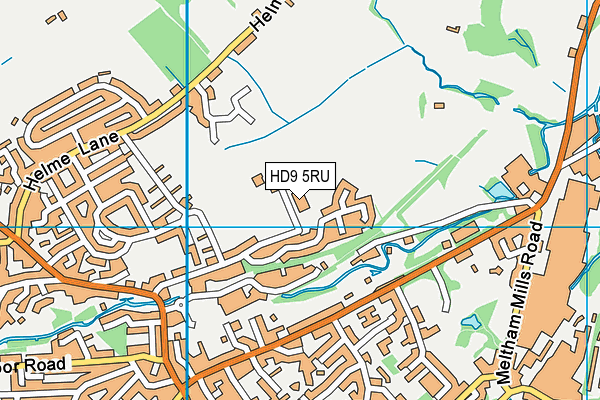 HD9 5RU map - OS VectorMap District (Ordnance Survey) HD9 5RU map - OS VectorMap District (Ordnance Survey)