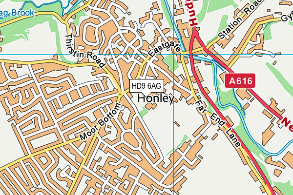 HD9 6AG map - OS VectorMap District (Ordnance Survey) HD9 6AG map - OS VectorMap District (Ordnance Survey)