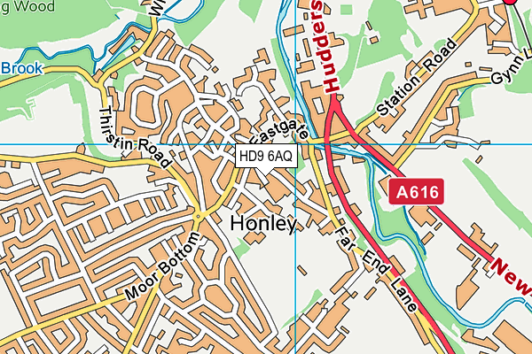 HD9 6AQ map - OS VectorMap District (Ordnance Survey) HD9 6AQ map - OS VectorMap District (Ordnance Survey)