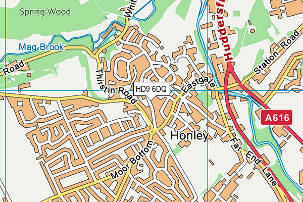 HD9 6DQ map - OS VectorMap District (Ordnance Survey) HD9 6DQ map - OS VectorMap District (Ordnance Survey)