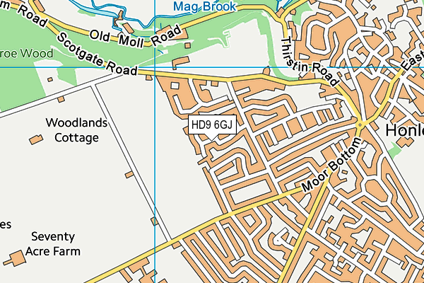 HD9 6GJ map - OS VectorMap District (Ordnance Survey)