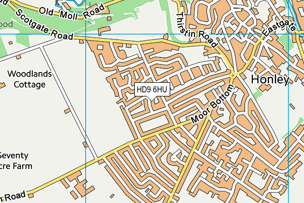 HD9 6HU map - OS VectorMap District (Ordnance Survey)