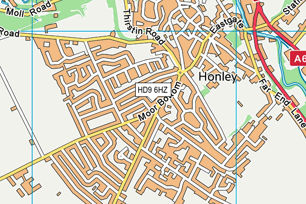 HD9 6HZ map - OS VectorMap District (Ordnance Survey) HD9 6HZ map - OS VectorMap District (Ordnance Survey)