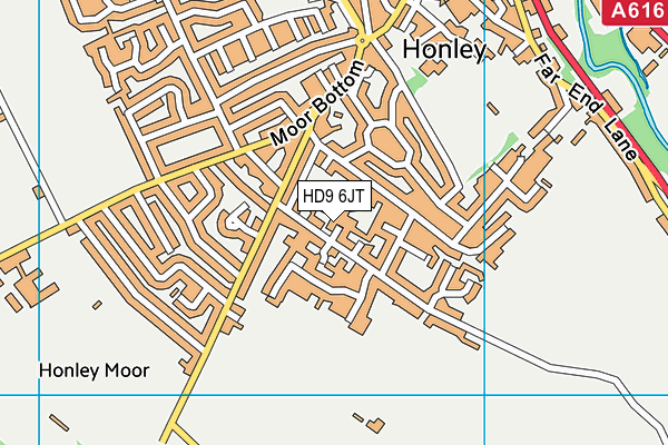 HD9 6JT map - OS VectorMap District (Ordnance Survey) HD9 6JT map - OS VectorMap District (Ordnance Survey)
