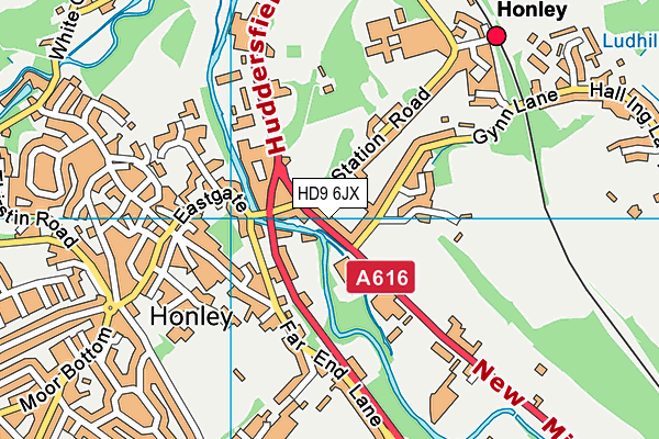 HD9 6JX map - OS VectorMap District (Ordnance Survey) HD9 6JX map - OS VectorMap District (Ordnance Survey)