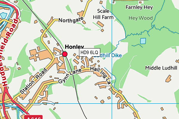 HD9 6LQ map - OS VectorMap District (Ordnance Survey) HD9 6LQ map - OS VectorMap District (Ordnance Survey)