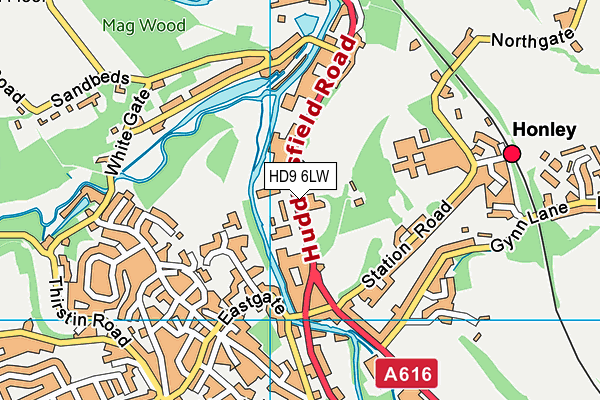HD9 6LW map - OS VectorMap District (Ordnance Survey) HD9 6LW map - OS VectorMap District (Ordnance Survey)