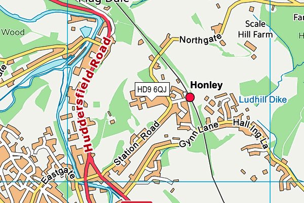 HD9 6QJ map - OS VectorMap District (Ordnance Survey) HD9 6QJ map - OS VectorMap District (Ordnance Survey)