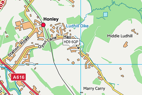 HD9 6QP map - OS VectorMap District (Ordnance Survey) HD9 6QP map - OS VectorMap District (Ordnance Survey)